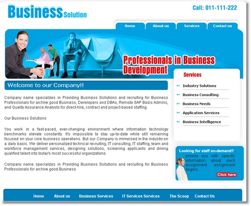 free frontpage website templates