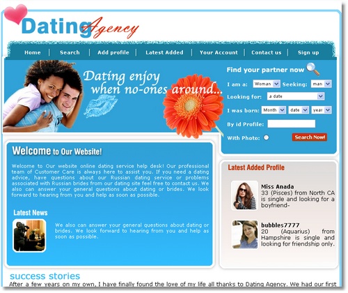 Free dating site template 1